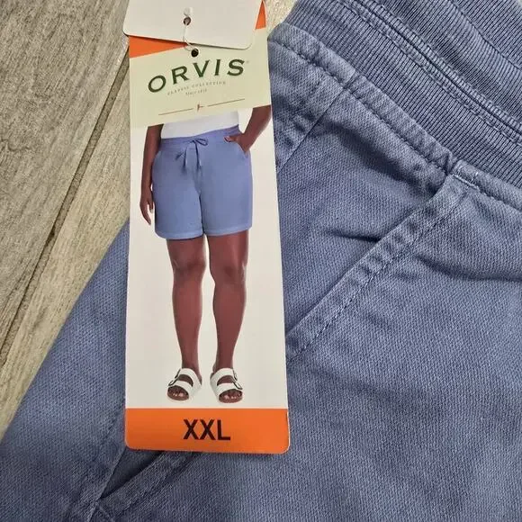 Orvis Womens Shorts Size 2XL Light Blue Comfort Waistband Drawstring with Tag - Picture 6 of 7